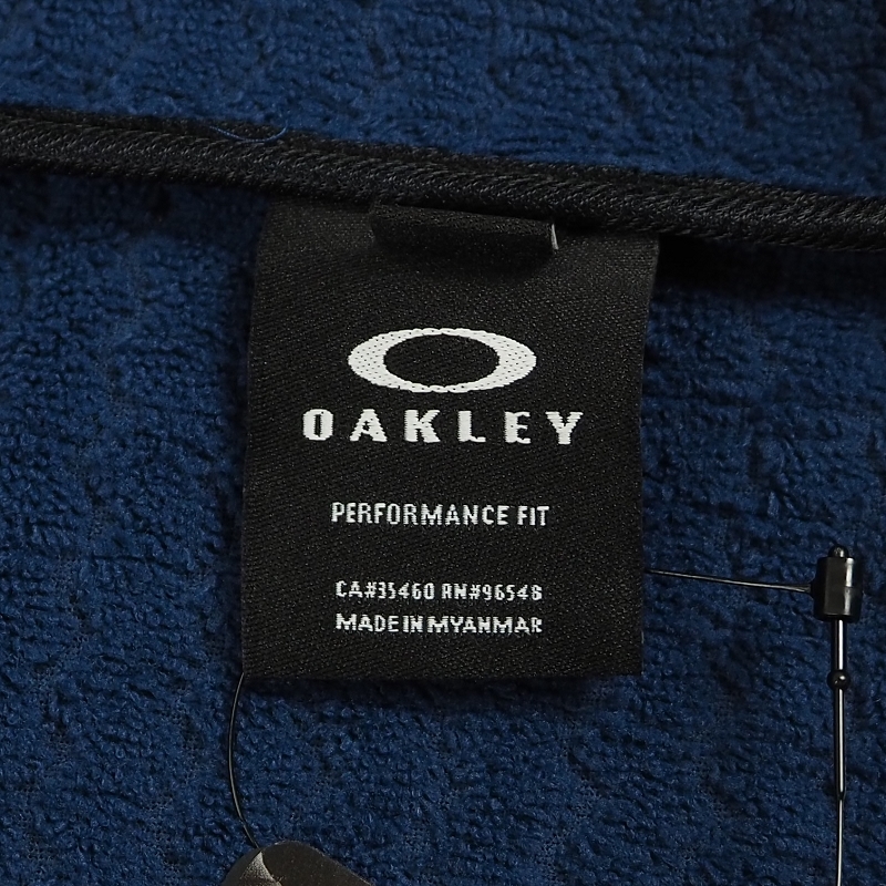N910 新品 オークリー 高機能素材 ストレッチ ボアフリース ジャケット M ブルゾン 吸汗速乾 保温 OAKLEY ゴルフ 秋冬 ネイビーの画像9