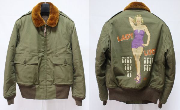 TOYS MCCOY toys mccoy TMJ1714 TYPE B-10 TOYS McCOY MFG. Co. LADY LUCK flight jacket 36