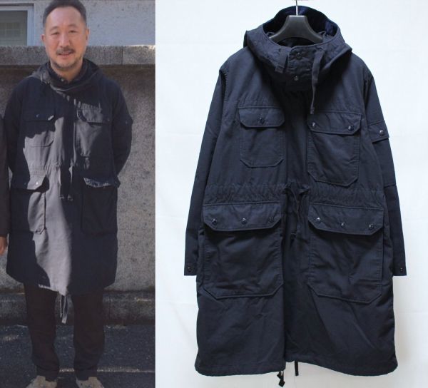 Engineered Garments エンジニアードガーメンツ Over Parka Nyco Ripstop オーバー パーカー XS 紺 