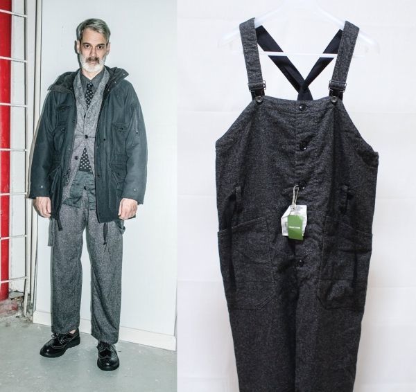 18AW Engineered Garments エンジニアードガーメンツ Overalls Wool Homespun オーバーオール S  ホームスパン