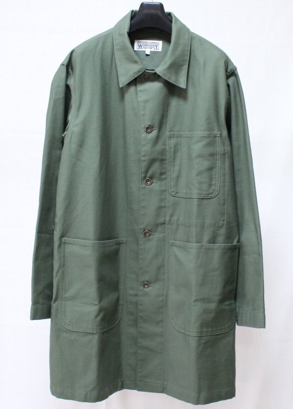 Engineered Garments エンジニアードガーメンツ Workaday Shop Coat Cotton Reversed Sateen ショップ コート S_画像1