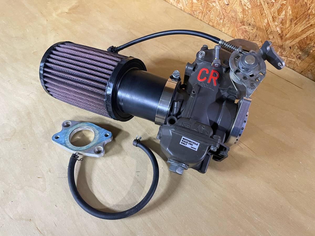 SR400◇ブラックボディ CRキャブレター(SR500 WM製 KEIHIN CR38 BORE