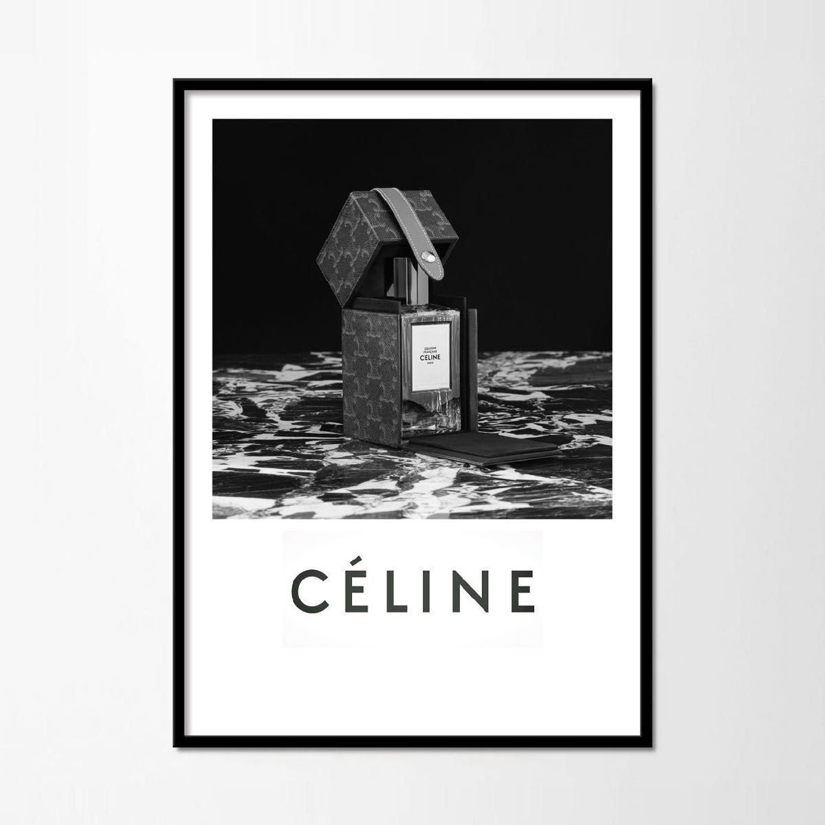 ポスター CELINE セリーヌ モノトーン インテリア 北欧 A4 海外 限定 アートポスター ロゴ A3 A2 B2 アート