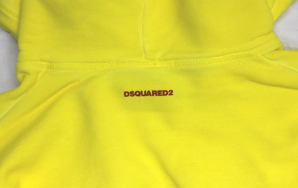 【DSQUARED2】ディースクエアード DSQ2 Milano Italy Hooded S71GU0318 イエロー スウェット パーカー　XS　未使用_画像5