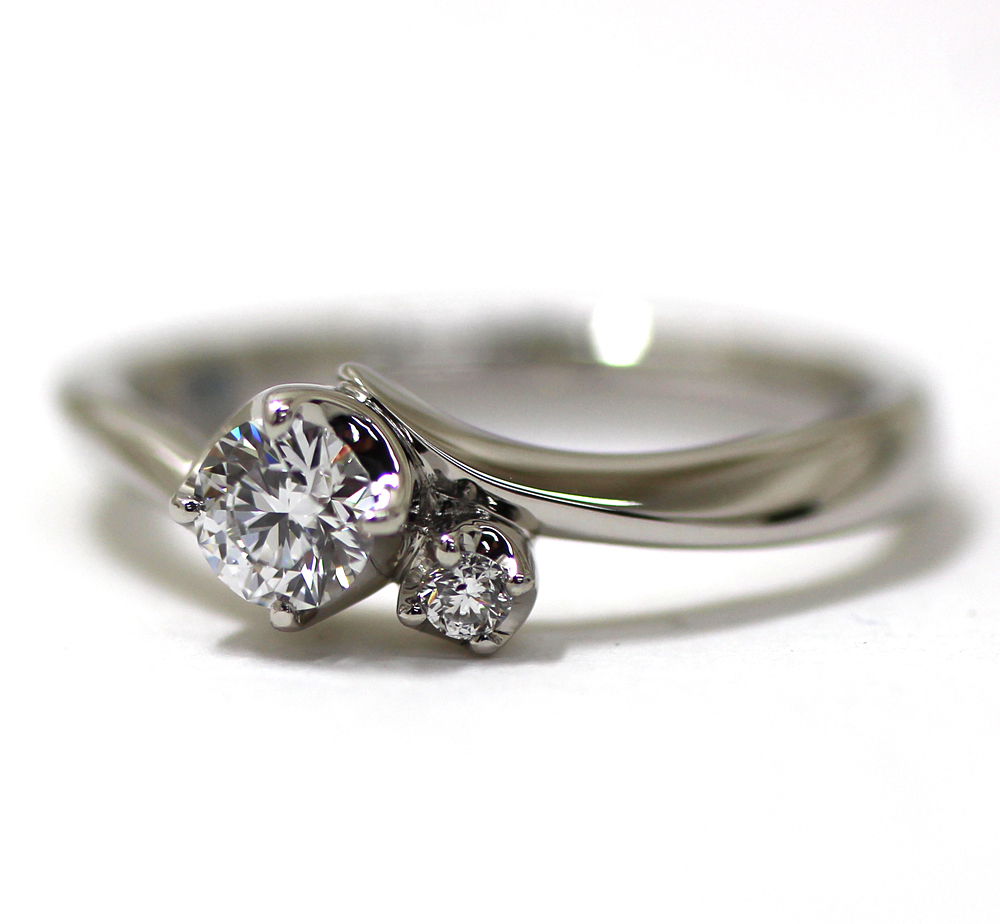 超可爱の プラチナ950 ダイヤモンド リング 0.254ct VVS1 PT950 婚約指輪 11号 新品仕上げ サイズ直し可