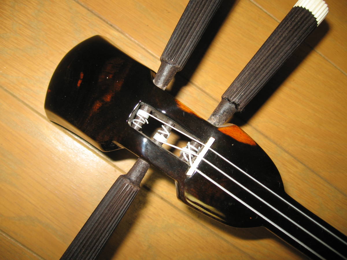 最高級傑作三線 カミゲン 貴重黒檀 名匠 仲嶺盛文 超絶美杢目 真壁型