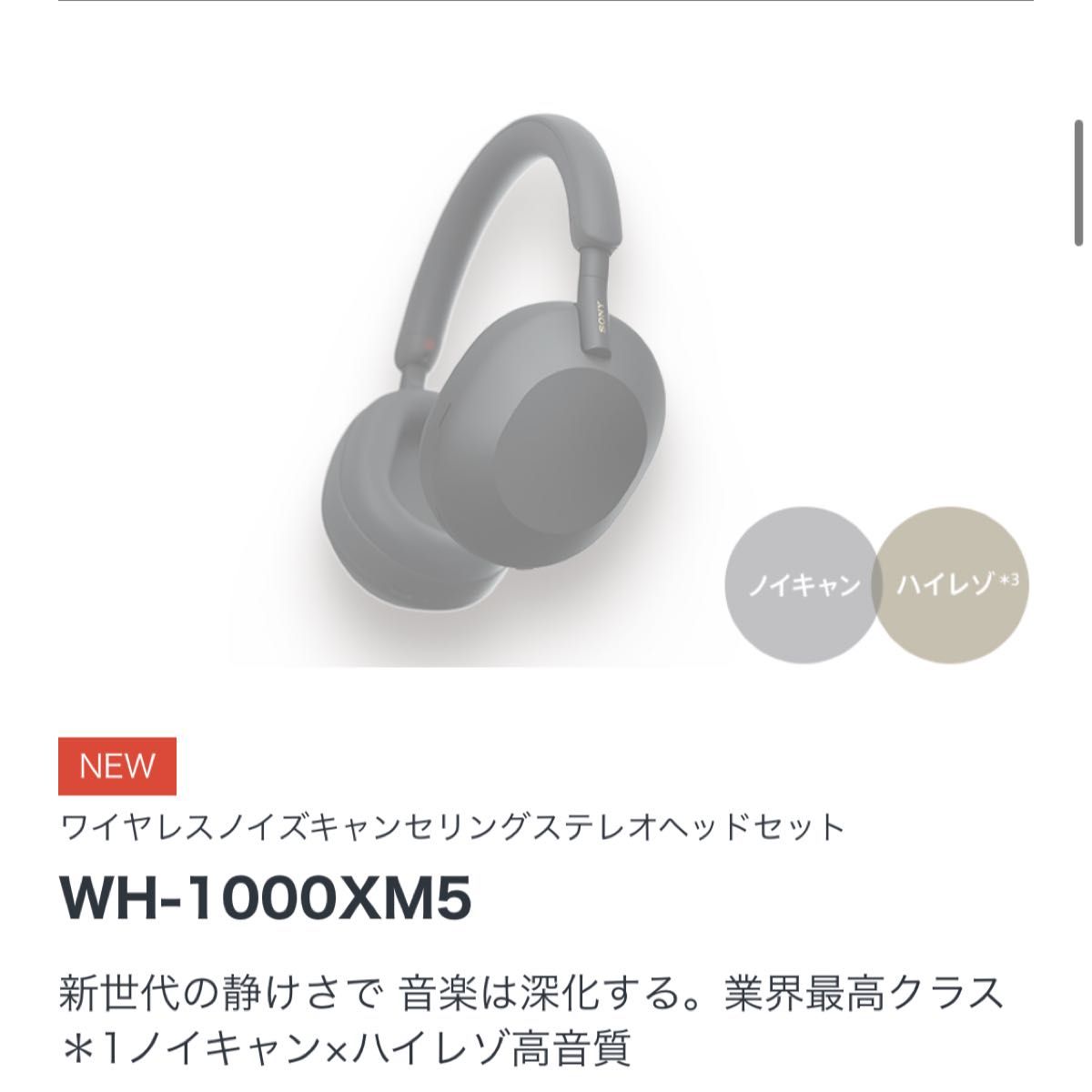 SONY新型ワイヤレスノイズキャンセリングヘッドホンセット WH-1000XM5