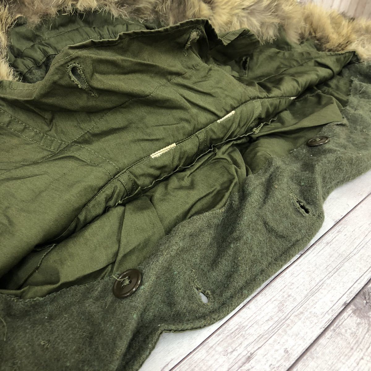 50’s 米軍 米陸軍 M-1951 HOOD PARKA フード ファー付 50年代 カーキ BB51_画像8