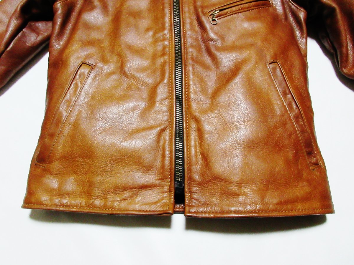 極美品 近年モデル VANSON MODEL ENF バンソン シングル ライダース