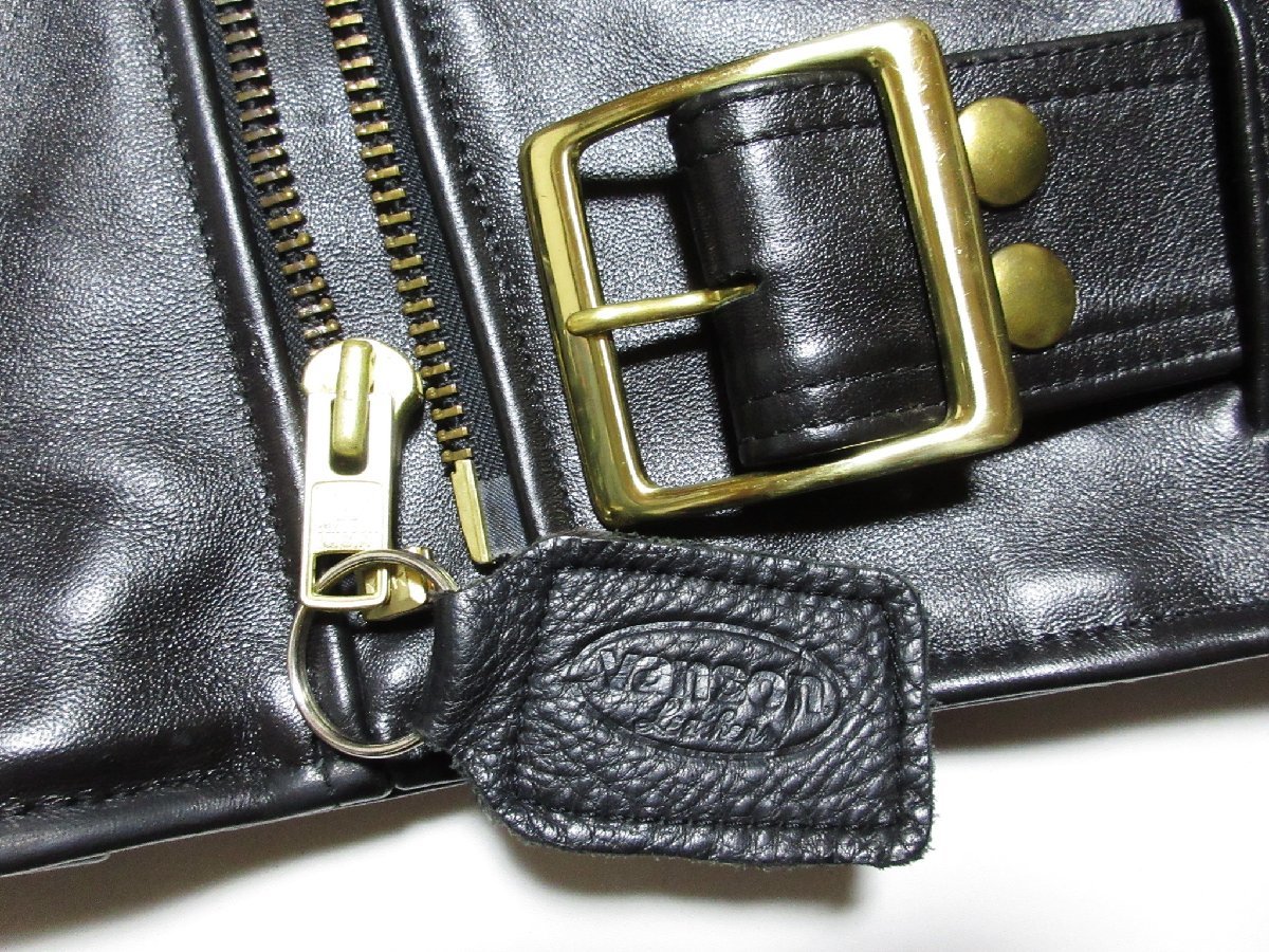 未使用 近年モデル VANSON MODEL C2 バンソン ダブル ライダース ジャケット/38/ブラック/USA/アメリカ/米国製_画像6