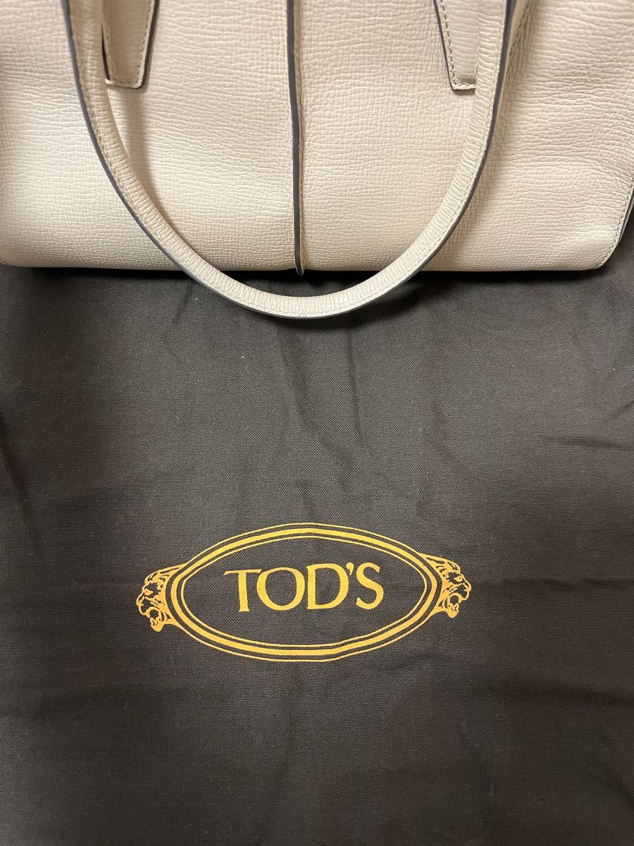 TOD’S　トッズ　トートバッグ　Dバッグ　レザー　ピンクベージュ