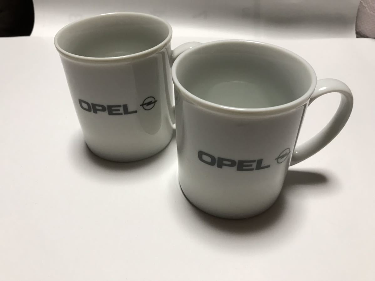 陶器製 OPEL ロゴ ペア　マグカップ ヤナセ_画像1