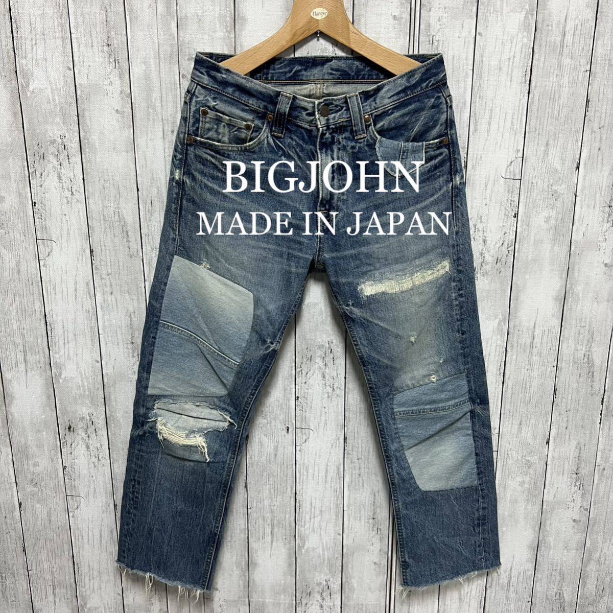 ヤフオク! - BIG JOHN ダメージリメイク加工カットオフデニム！日...