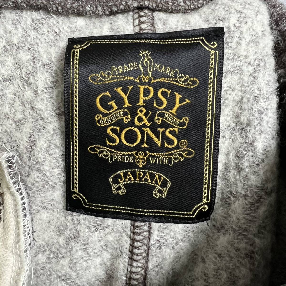 GYPSY&SONS 牛革スエード使いスウェットパンツ！日本製！_画像5