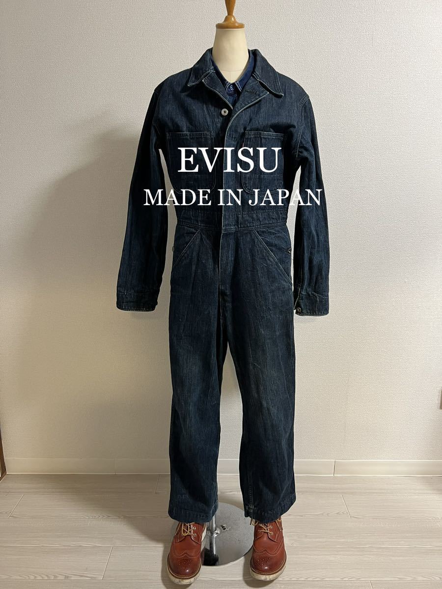 日本ファッション EVISU エビス つなぎ オーバーオール オールインワン