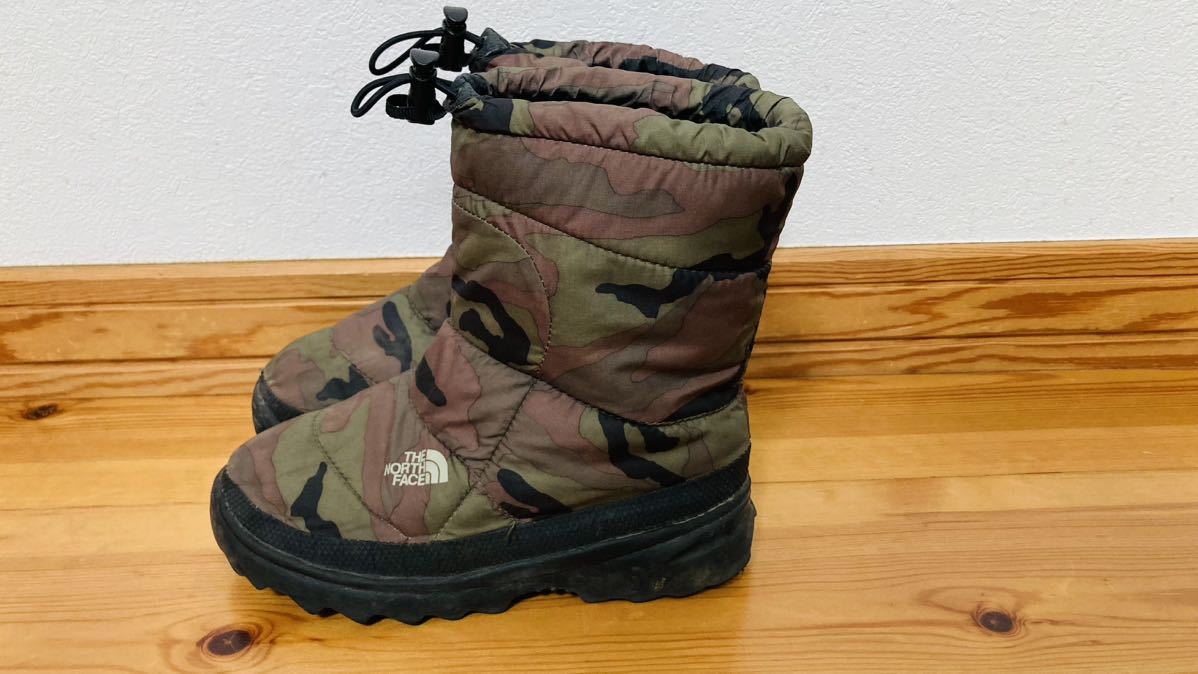 ノースフェイス ヌプシ ブーティ キッズ スノー ブーツ 20cm カモフラ 迷彩 スキー スノボ