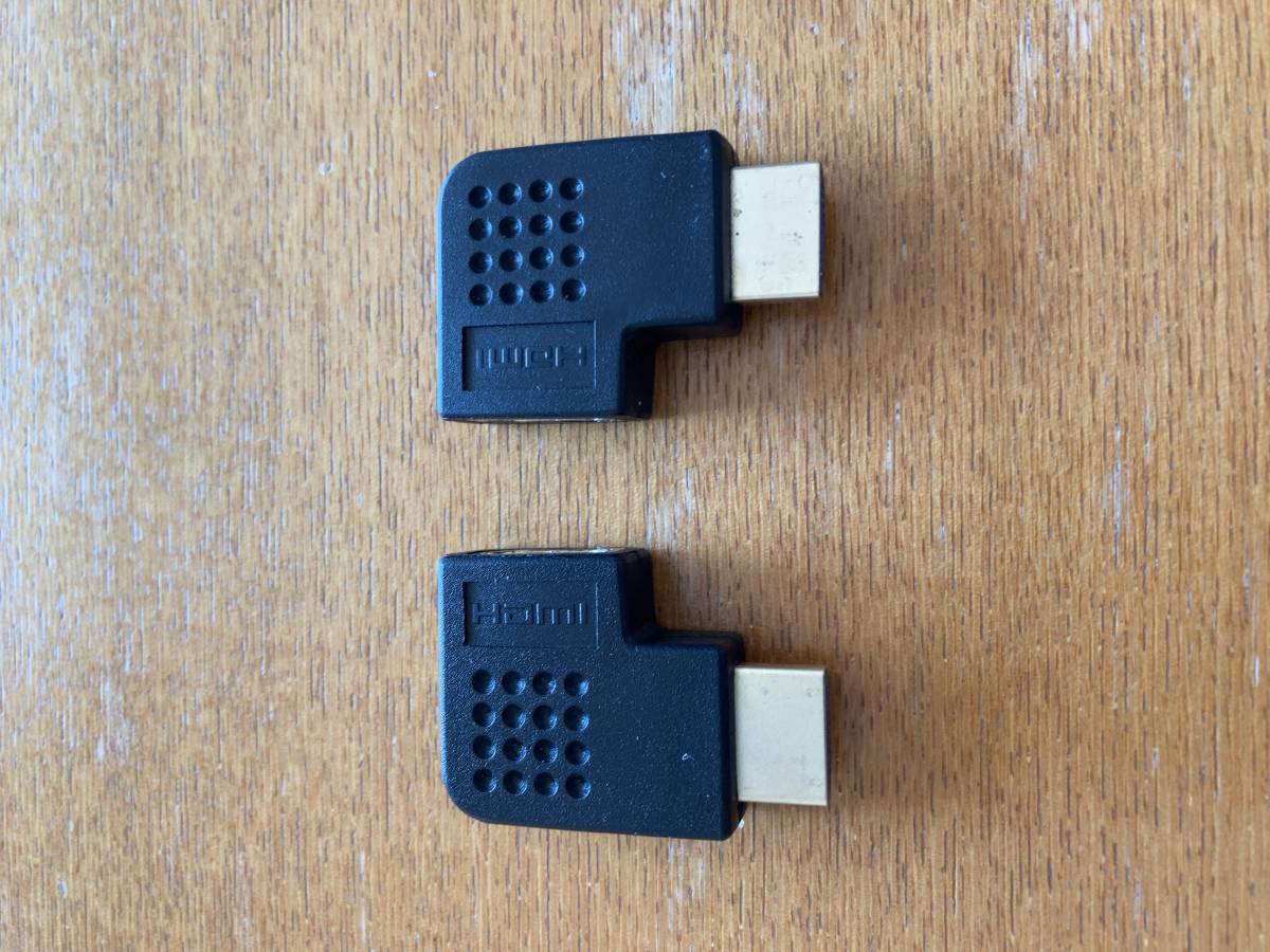 ほぼ新品 HDMIアダプタ VCE HDMI L字 アダプタ L型 変換 コネクタ 90度+270度 HDMIケーブル向き変更_画像2