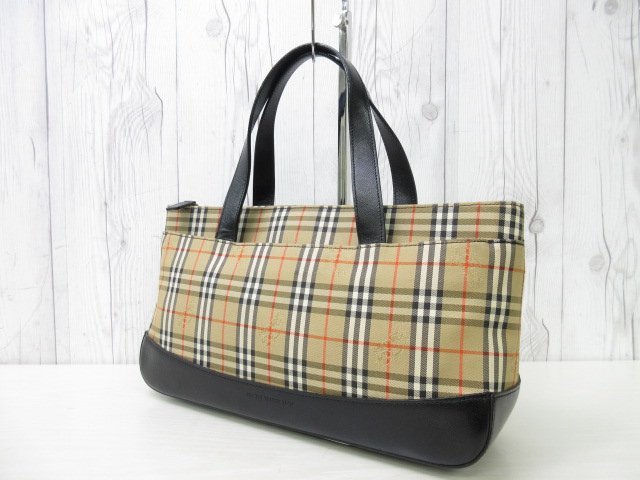極美品!BURBERRY バーバリー ノバチェック チェック柄 トートバッグ-