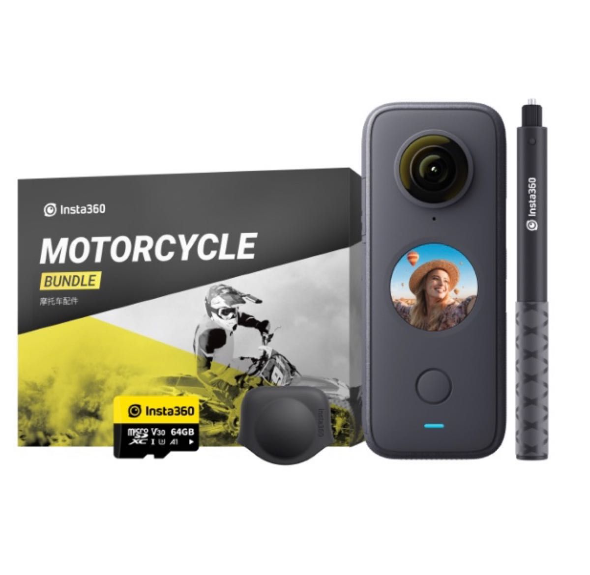 インスタ360 X2 バイクセット 予備バッテリー付き-