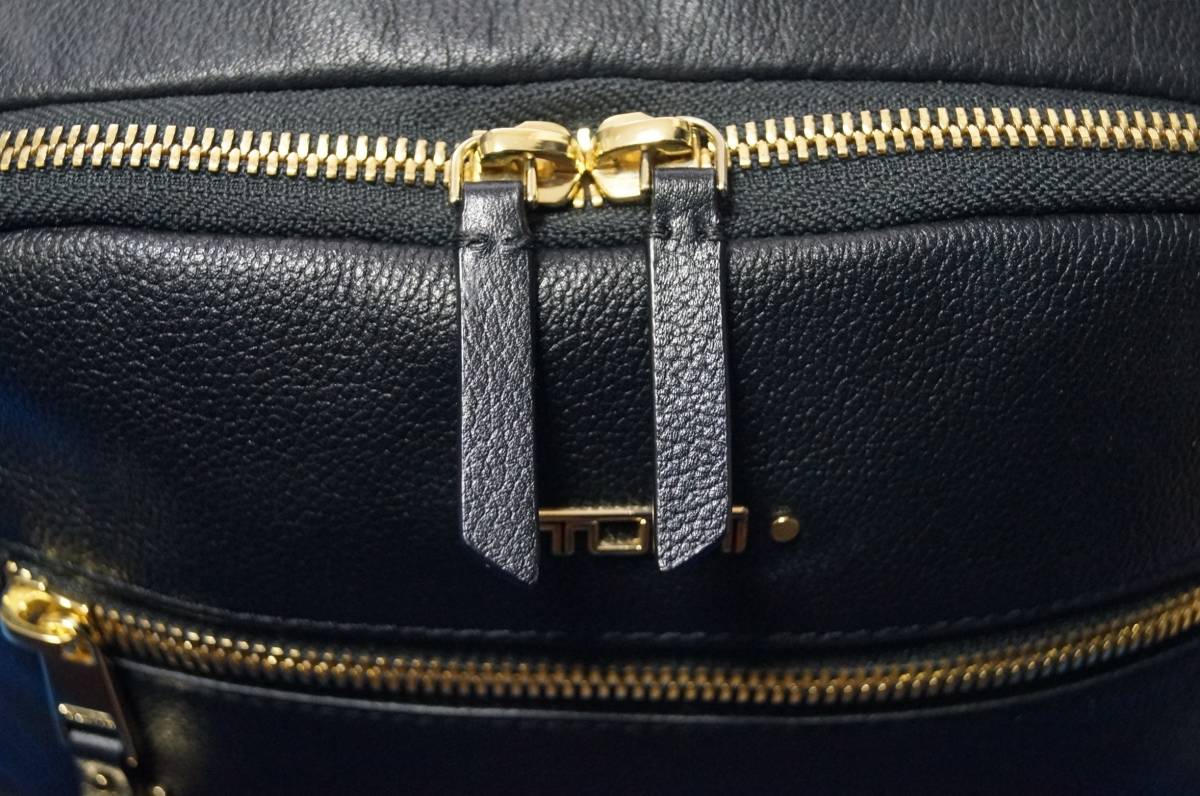 □ほぼ未使用品□ TUMI 本革リュック ブラック | inmano.com.br
