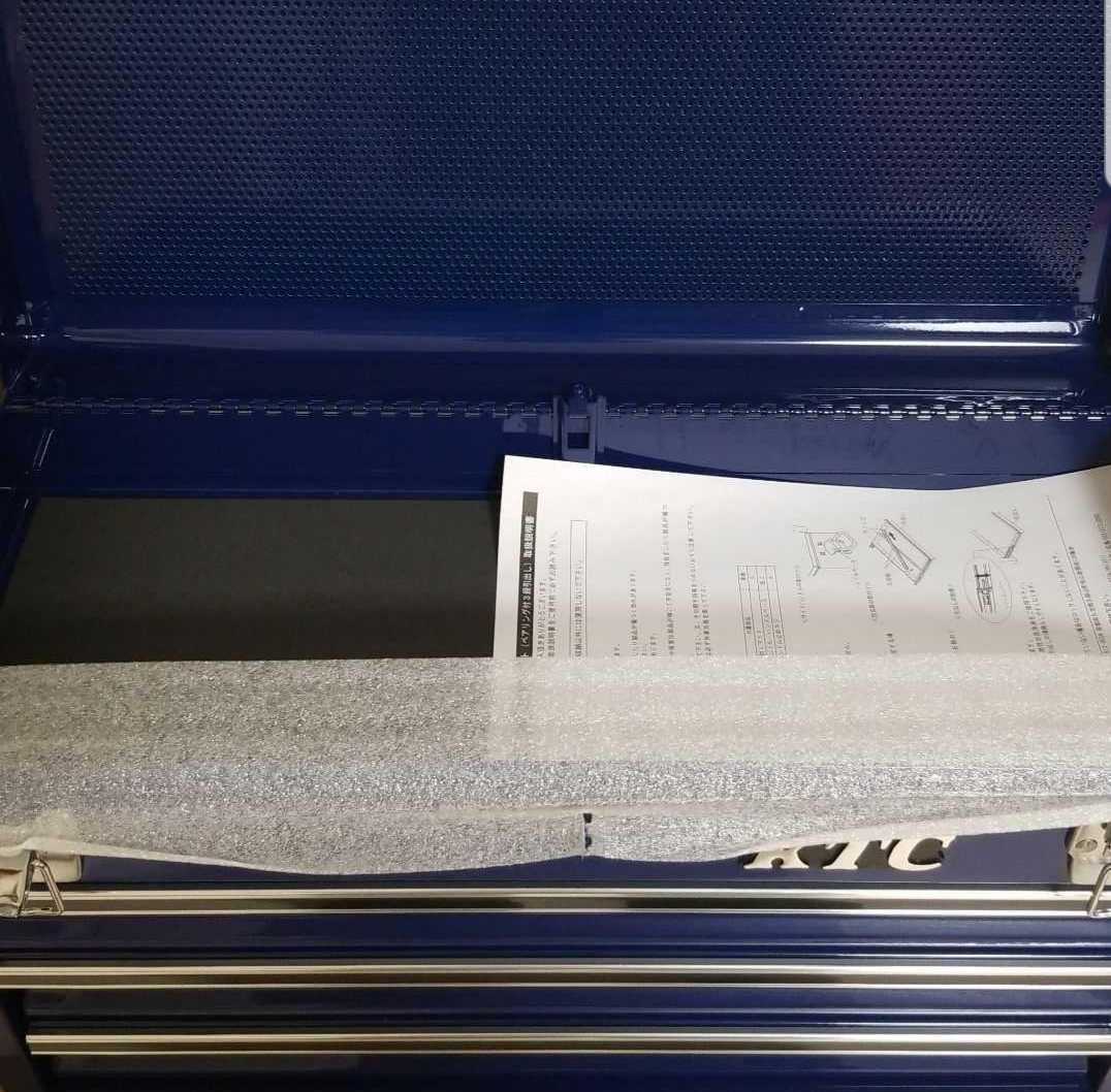 KTC 3段引き出し工具箱 チェスト ツールボックス ネイビー 新品 トレー付き