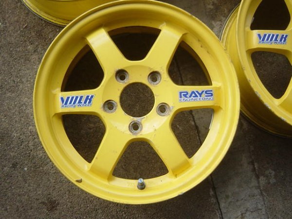 ◎A071 RAYS VOLK Racing TE37C アルミホイール 4本 15×6J+45 114.3 5穴 5H レイズ ボルクレーシング シビックインテグラスイフト★富山市_画像2