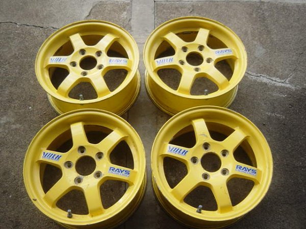 ◎A071 RAYS VOLK Racing TE37C アルミホイール 4本 15×6J+45 114.3 5穴 5H レイズ ボルクレーシング シビックインテグラスイフト★富山市_画像1