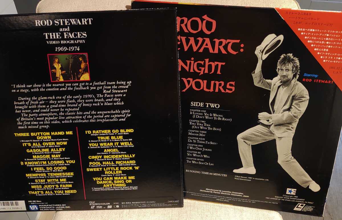 2枚セット ロッドスチュワート&フェイセズ ビデオバイオグラフィー 1969-1974 ROD STEWART/Tonight He's Yours Tina Turner ロン・ウッド_画像4