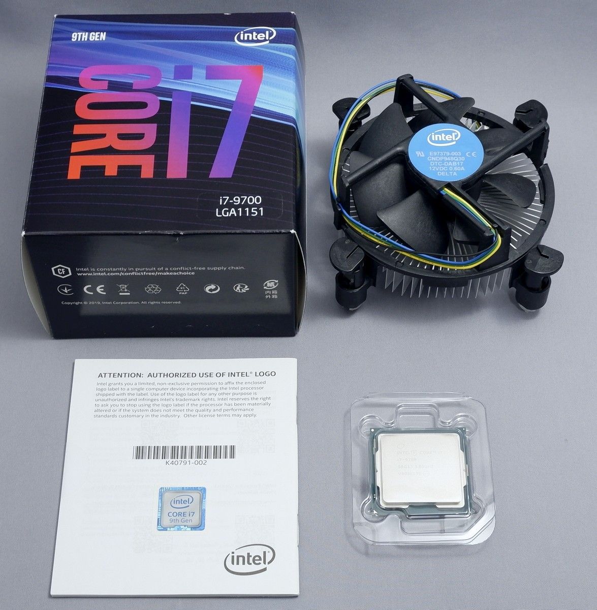 Intel Core i7-9700 3.0-4.7GHz/8C8T/12MB/65W LGA1151 BOX PCパーツ