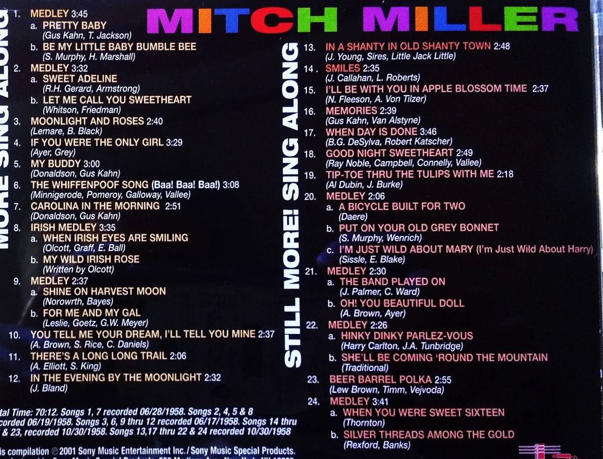 ♪即決/MITCH MILLER(ミッチ・ミラー)More Sing Along / Still More! Sing Along/輸入版_画像3