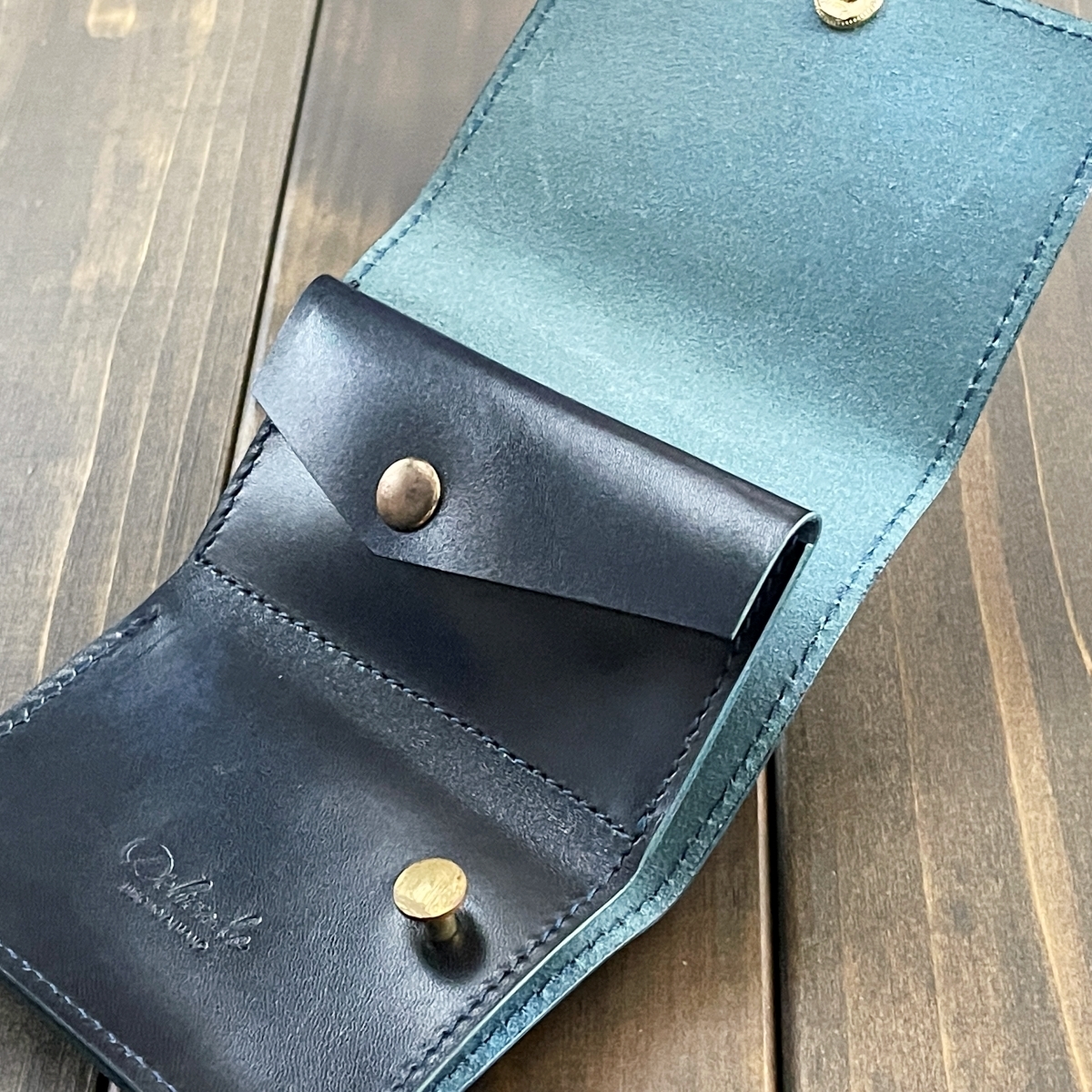 RADICAlatika итальянский кожа темно-синий compact кошелек Mini бумажник тонкий легкий кошелек для мелочи . мужской женский подарок подарок 