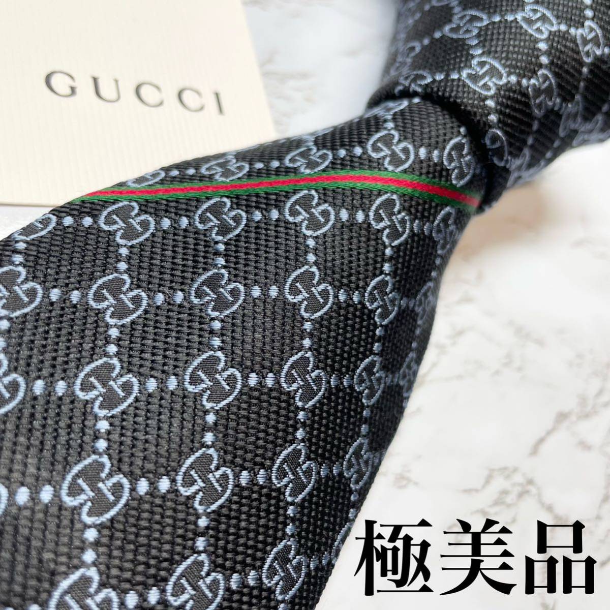 最安価格 ✨未使用級✨ 現行モデル GUCCI ネクタイ シルク100% GG柄