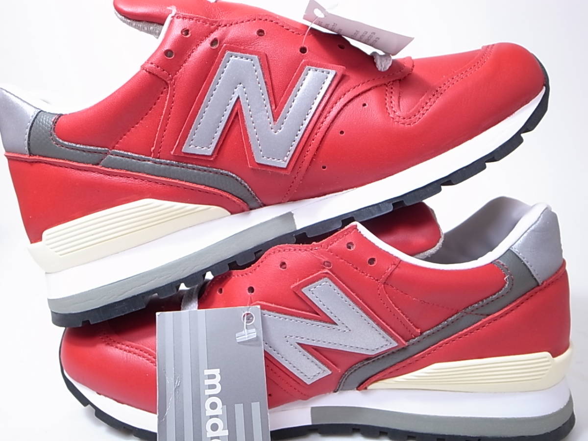 [ free shipping prompt decision ]NEW BALANCE USA made M996NCA 24.5cm US6.5 new goods original color reissue red red full gray n all leather RED LEATHER American made 