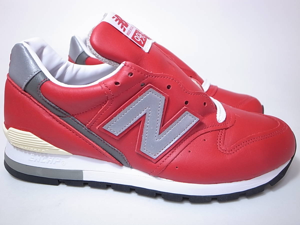 [ free shipping prompt decision ]NEW BALANCE USA made M996NCA 24.5cm US6.5 new goods original color reissue red red full gray n all leather RED LEATHER American made 