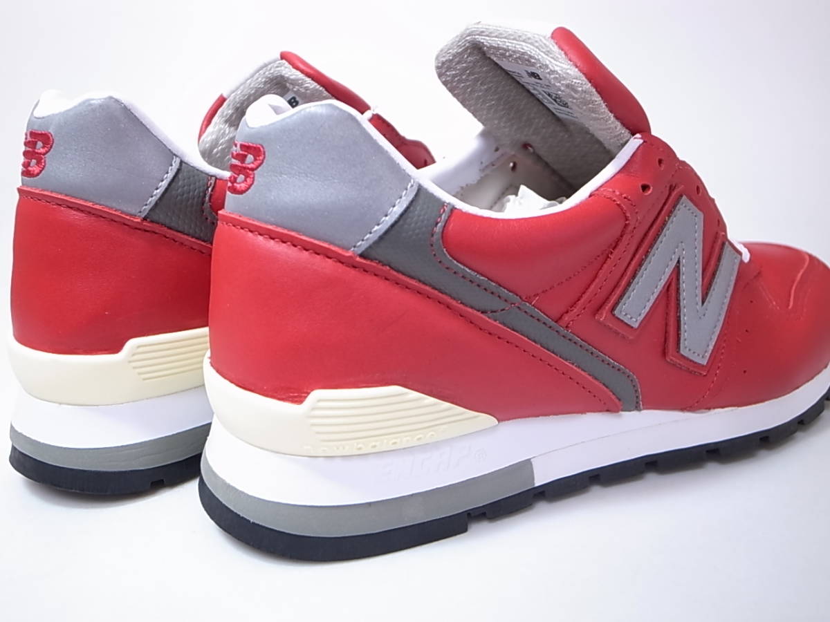 [ free shipping prompt decision ]NEW BALANCE USA made M996NCA 24.5cm US6.5 new goods original color reissue red red full gray n all leather RED LEATHER American made 