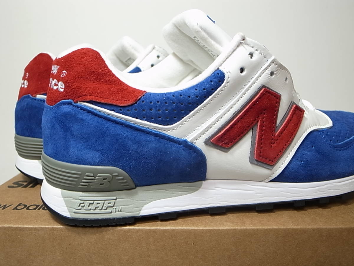 【送料無料 即決】NEW BALANCE UK製 M576RBW 26cm US8新品 30周年記念トリコロールパック限定オールレザー青赤白 スエード30th Anniversary_画像4