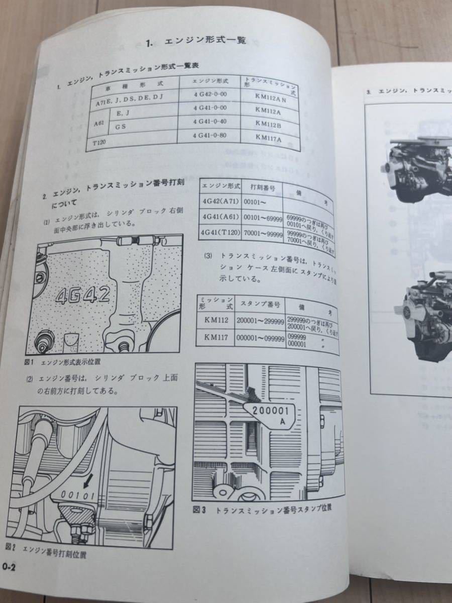  подлинная вещь старый машина Mitsubishi Galant A51 A54 FTO Ceres teA61 A62 Lancer A71 A72 Delica T120 и т.п. Neptune двигатель инструкция по обслуживанию MMC снят с производства 