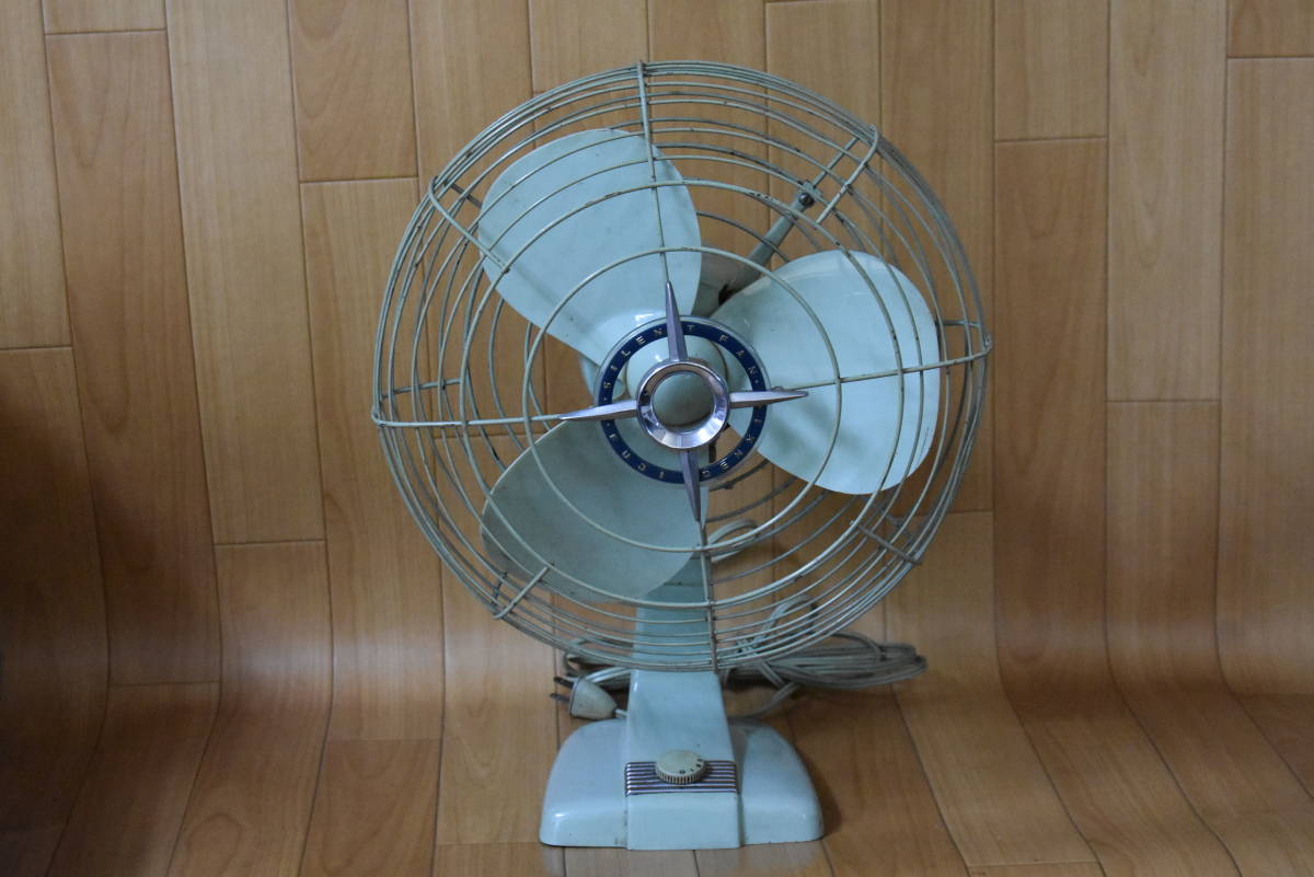 うぶ品昭和レトロ富士電機FUJI SILENT FAN FTS3058 30cm 扇風機3枚羽根