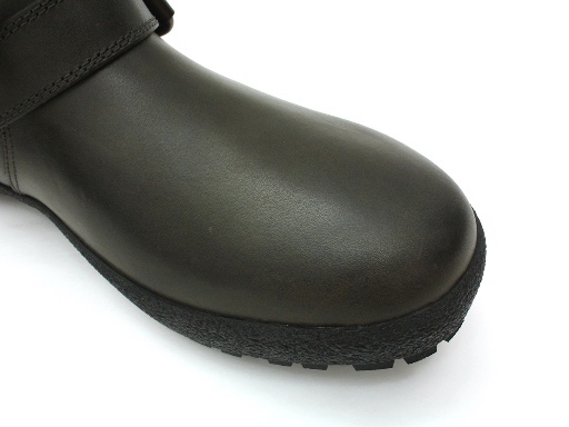 14万新品本物◇41=26cm◇モンクレール◇灰緑フロントジップレザー