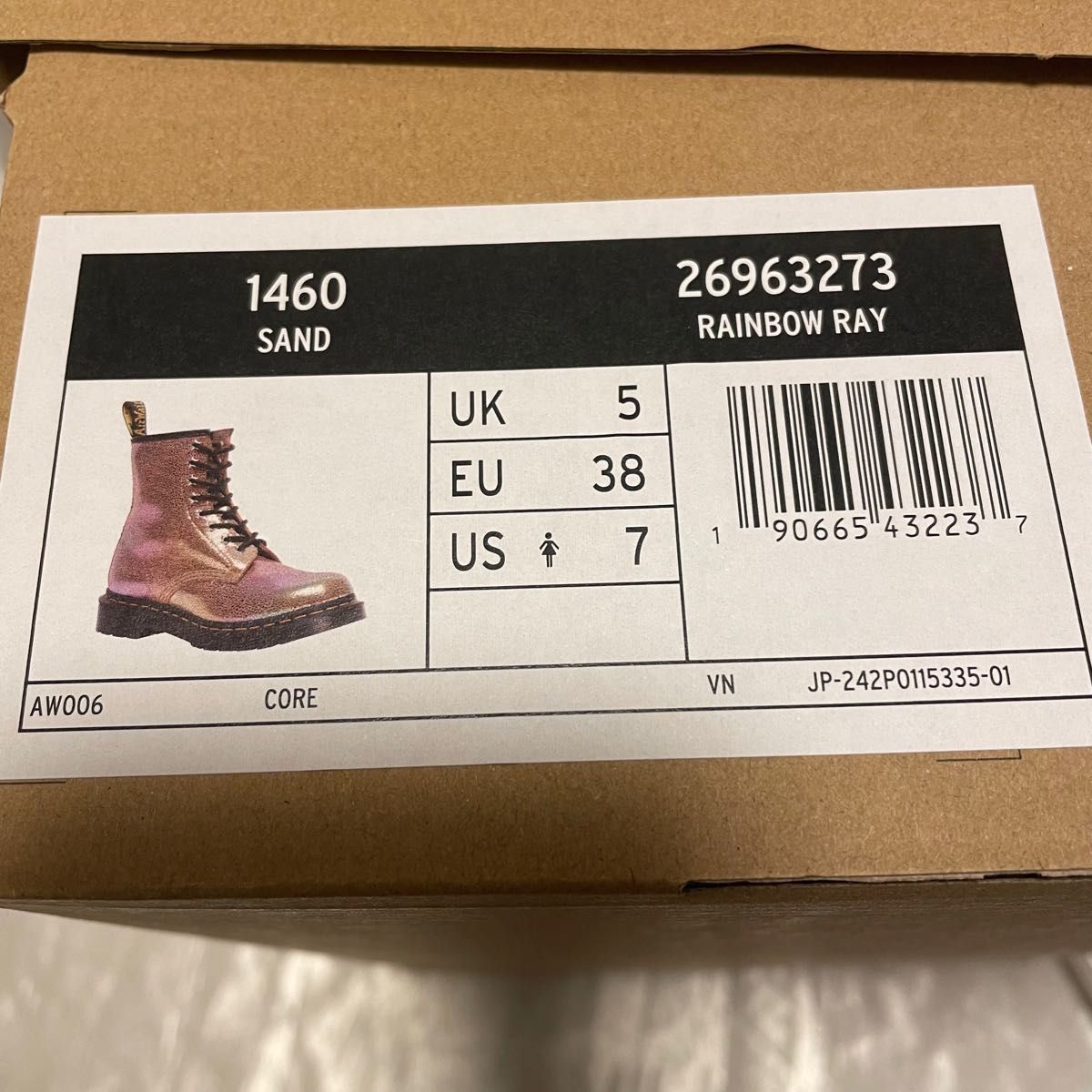 新品 Dr.Martens ドクターマーチン 1460 8ホール ブーツ RAINBOW RAY
