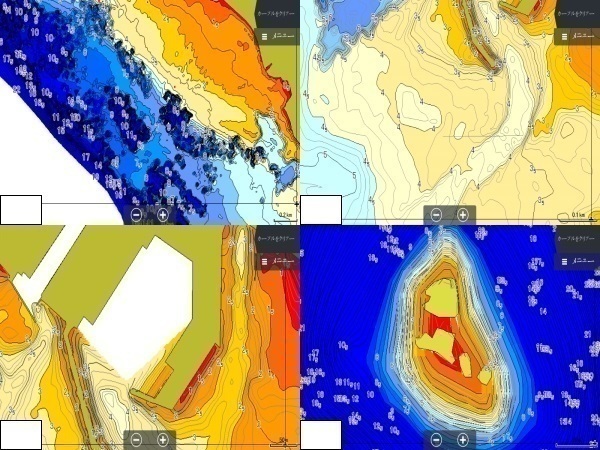 H31.1作成（Ver1.0）　ローランス魚探用琵琶湖湖東広域マップ（LOWRANCE REEFMASTER AT5ファイル）_LOWRANCE HDS 魚探画面