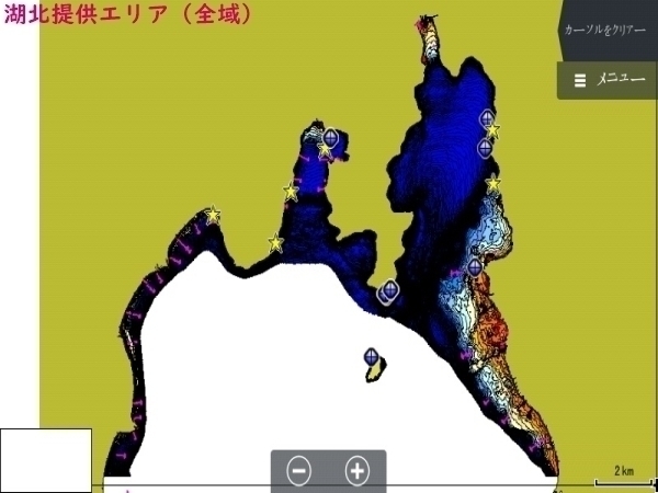 珍しい H31.1作成(Ver1.0) ローランス魚探用琵琶湖湖北広域マップ モニター5型~