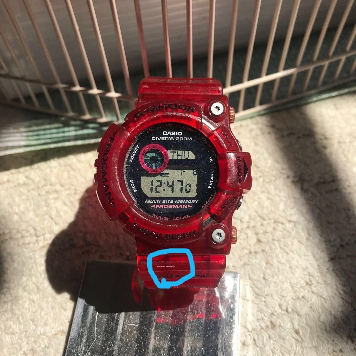 カシオG-SHOCK  イルクジ　フロッグマン  FROGMAN GW-203K クリアレッド　 タフソーラー