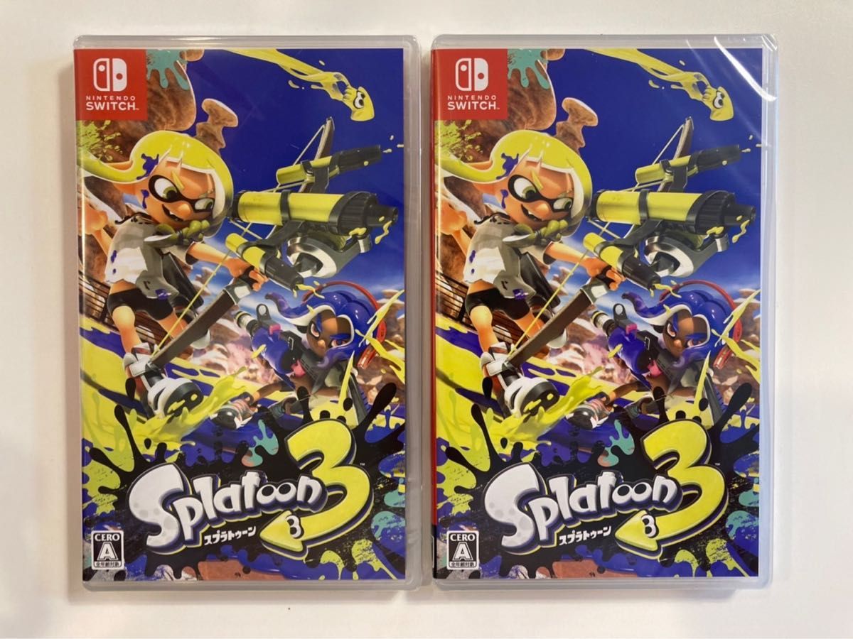 新品 未使用 スプラトゥーン 3 2本セット パッケージ版 Nintendo Switch 任天堂 ゲーム ソフト