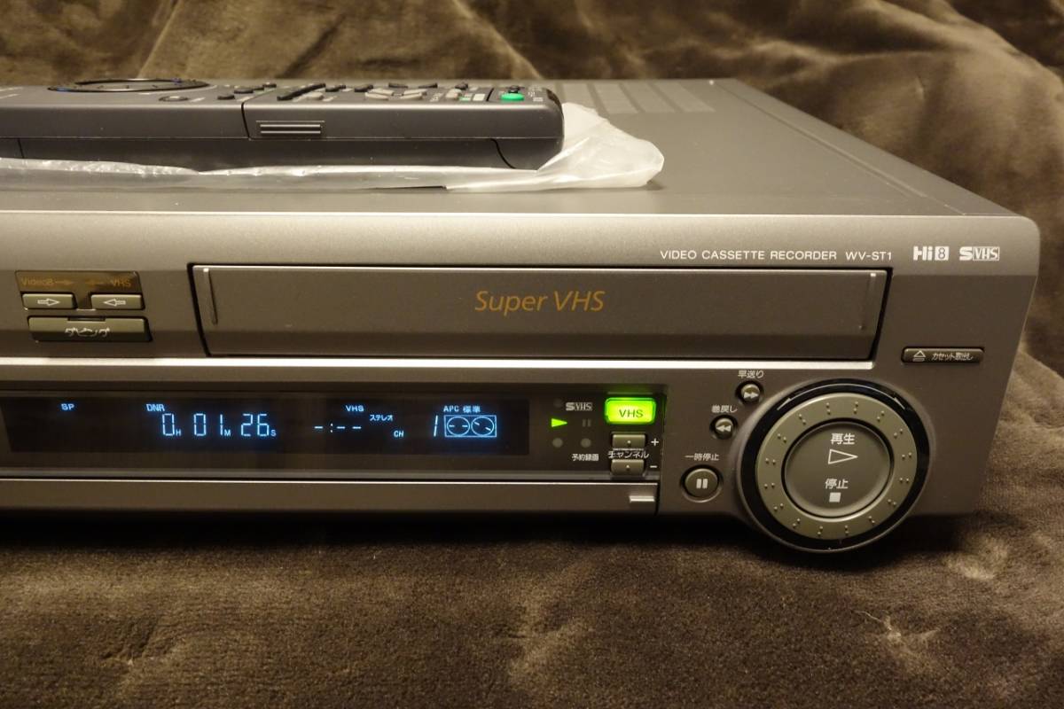 SONY WV-ST1 S-VHS Hi8 ダブルビデオデッキ 純正代替リモコン付き VHS 