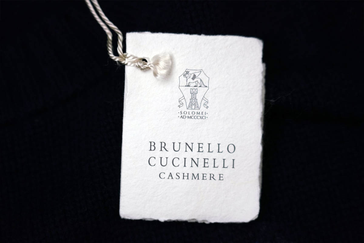 新品 ★ ブルネロ クチネリ BRUNELLO CUCINELLI 2017AW バージンウール カシミア シルク アーガイル クルーネック セーター（54) ネイビー_画像5