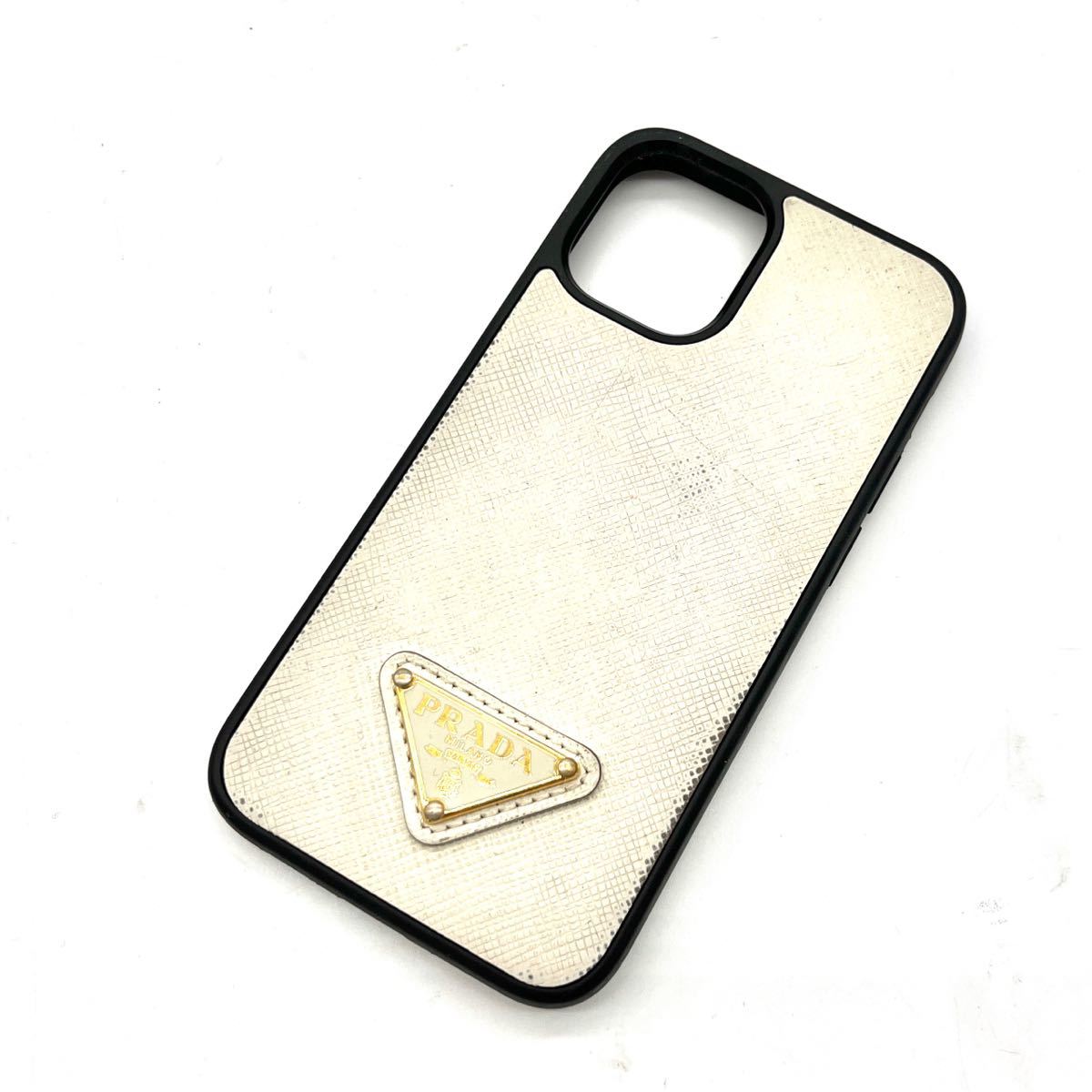 PRADA iPhone12 PRO 三角ロゴ ケース サフィアーノレザー iPhone用