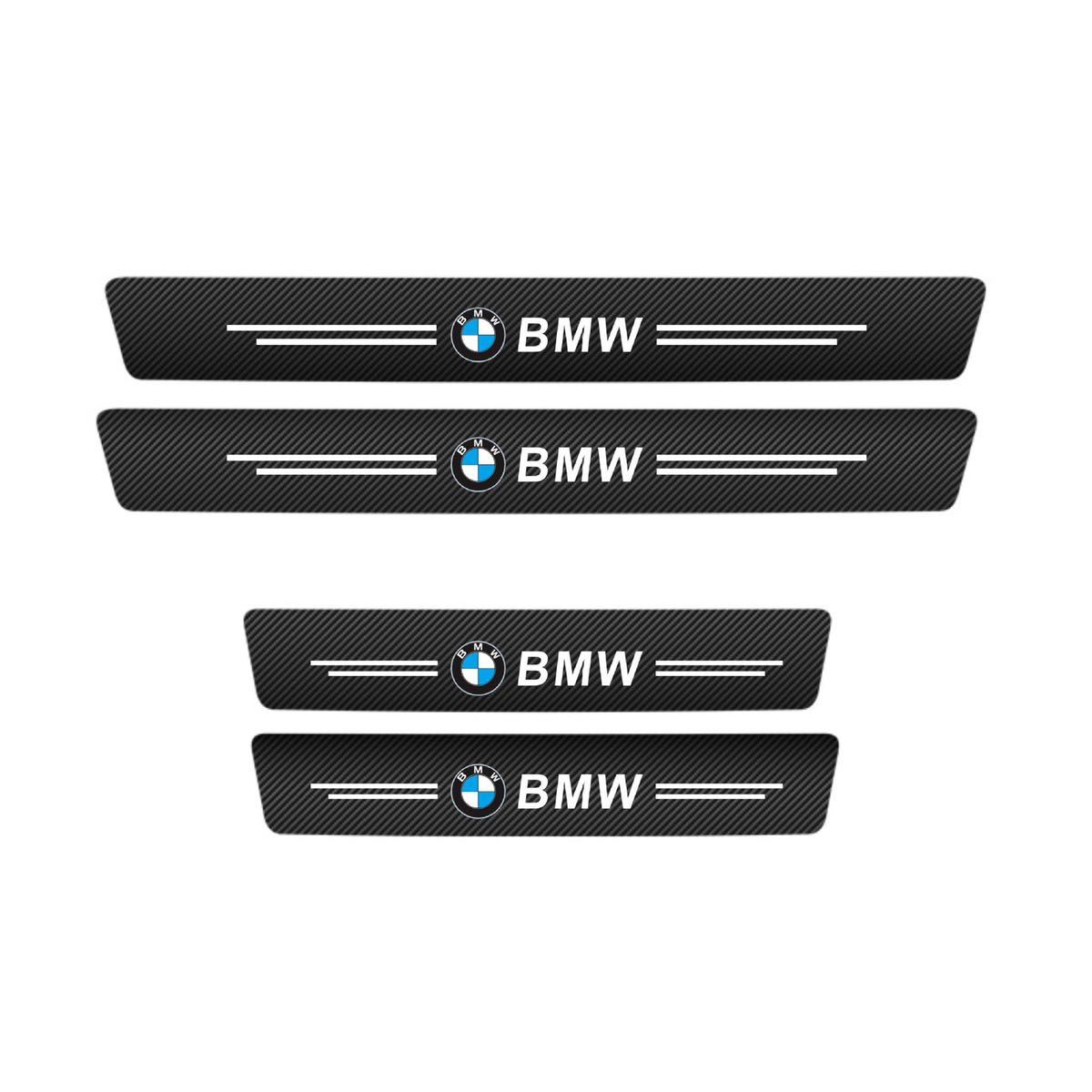 適合BMW ドア スカッフプレート サイドステップガード 車の炭素繊維 ドアガードステッカー（4枚 1台分)_画像1