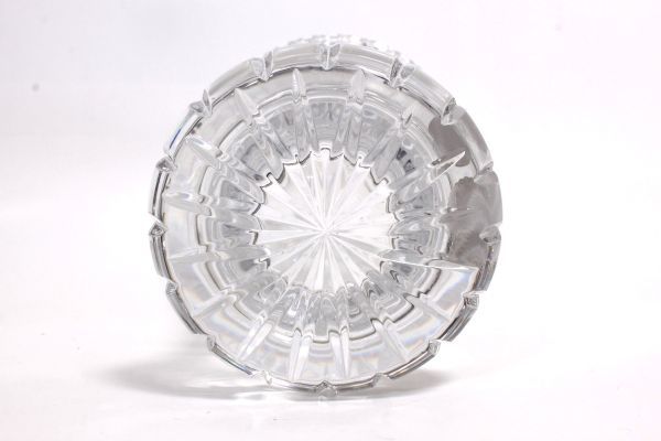 未使用 ヴィンテージ BOHEMIA GLASS ボヘミアグラス 切子 クリスタル ガラス グラス フラワーベース花瓶 花器 チェコ製 アンティーク Z3246_画像7