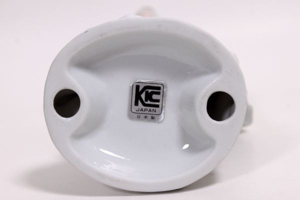 ●ヴィンテージ KIC 金彩 花柄 メイド陶磁器人形 高さ24㎝ 陶器ドール オブジェ 置物 インテリア フュギリン 昭和アンティーク Z3253_画像8